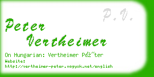 peter vertheimer business card